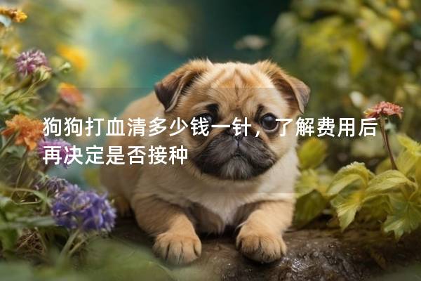 狗狗打血清多少钱一针，了解费用后再决定是否接种