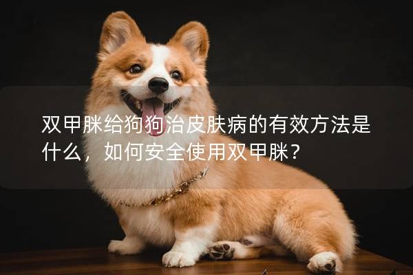 双甲脒给狗狗治皮肤病的有效方法是什么，如何安全使用双甲脒？