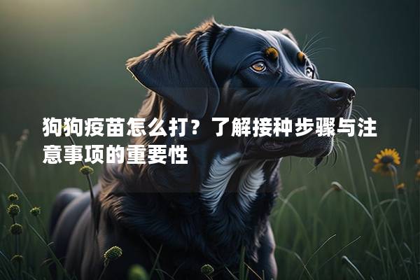 狗狗疫苗怎么打？了解接种步骤与注意事项的重要性