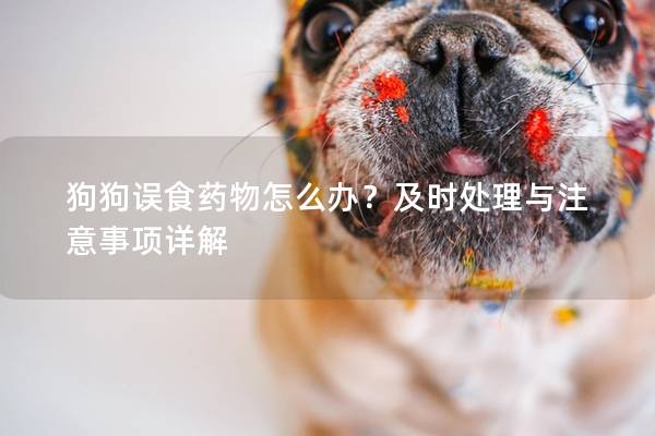 狗狗误食药物怎么办？及时处理与注意事项详解