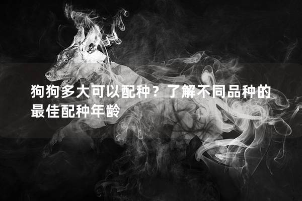 狗狗多大可以配种？了解不同品种的最佳配种年龄